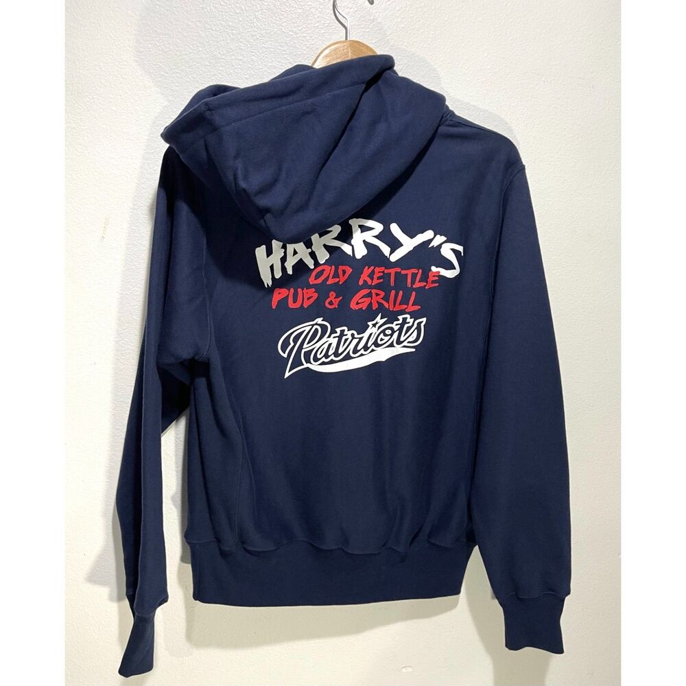 New England Patriots champion sweatshirt football grill blue sportswear men's S